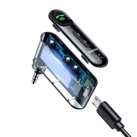 Transmiter samochodowy Bluetooth AUX mini jack 3.5 mm Overseas Edition czarny Transmiter samochodowy Bluetooth AUX mini jack 3.5 mm Overseas Edition czarny
