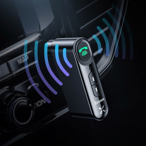 Transmiter samochodowy Bluetooth AUX mini jack 3.5 mm Overseas Edition czarny Transmiter samochodowy Bluetooth AUX mini jack 3.5 mm Overseas Edition czarny