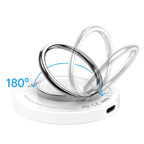 Ładowarka indukcyjna do iPhone MagSafe z uchwytem 15W biała Ładowarka indukcyjna do iPhone MagSafe z uchwytem 15W biała