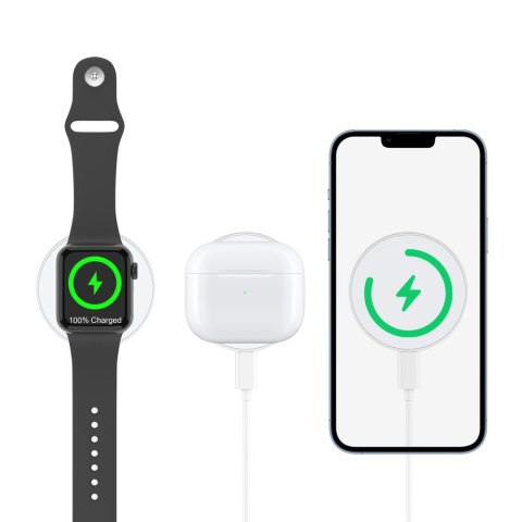 Ładowarka indukcyjna do iPhone MagSafe z uchwytem 15W biała Ładowarka indukcyjna do iPhone MagSafe z uchwytem 15W biała