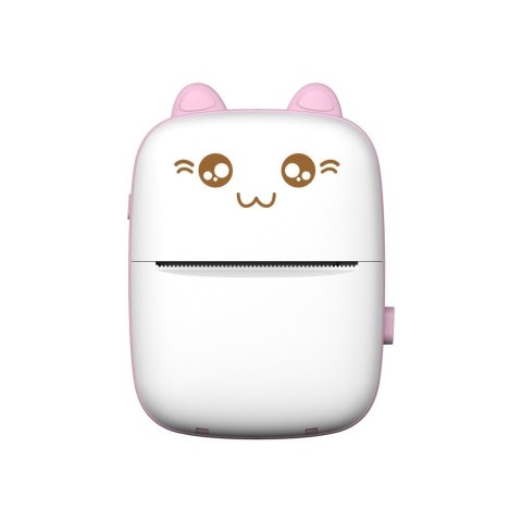Mini Kot drukarka termiczna do etykiet ściąg z telefonu Bluetooth Fun Print różowa Mini Kot drukarka termiczna do etykiet ściąg z telefonu Bluetooth Fun Print różowa