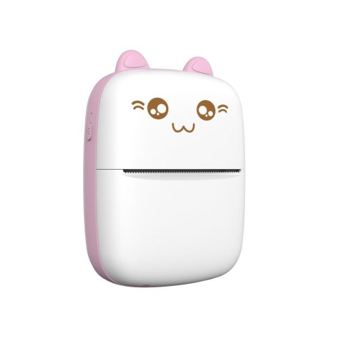 Mini Kot drukarka termiczna do etykiet ściąg z telefonu Bluetooth Fun Print różowa Mini Kot drukarka termiczna do etykiet ściąg z telefonu Bluetooth Fun Print różowa
