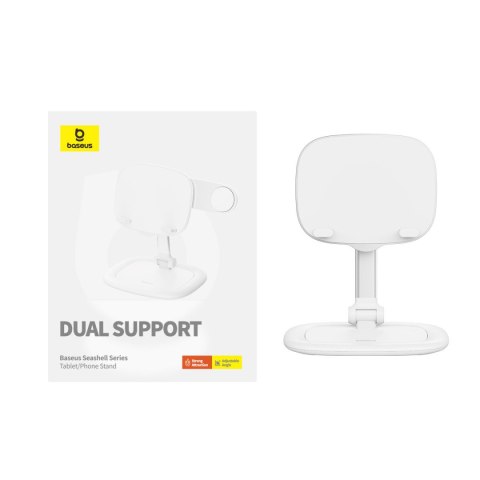 Regulowany stojak podstawka na tablet i telefon Seashell Series biały Regulowany stojak podstawka na tablet i telefon Seashell Series biały