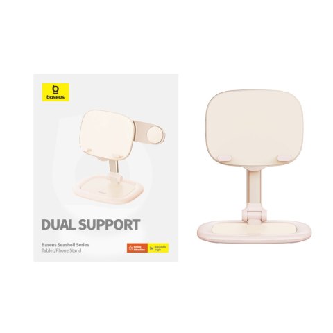 Regulowany stojak podstawka na tablet i telefon Seashell Series różowy Regulowany stojak podstawka na tablet i telefon Seashell Series różowy