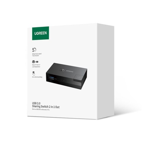 Switch przełącznik USB 3.0 dwukierunkowy na dwa komputery czarny Switch przełącznik USB 3.0 dwukierunkowy na dwa komputery czarny