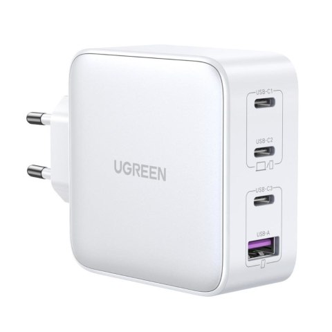Szybka ładowarka GaN 3x USB-C USB 100W PPS PD Power Delivery biała Szybka ładowarka GaN 3x USB-C USB 100W PPS PD Power Delivery biała