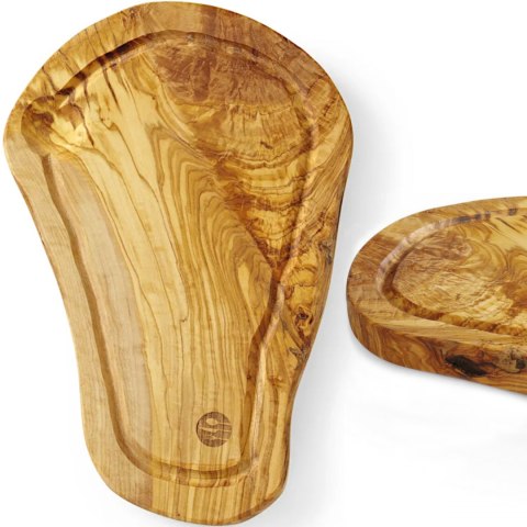 Deska do serwowania z drewna oliwnego z rowkiem 300 x 210 x 18 mm - Hendi 505199 Deska do serwowania z drewna oliwnego z rowkiem 300 x 210 x 18 mm - Hendi 505199