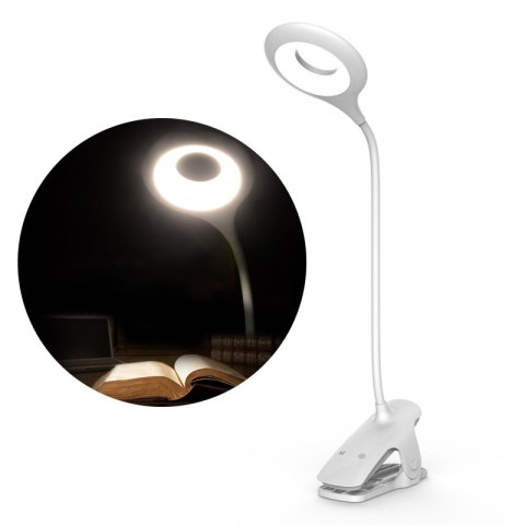 Bezprzewodowa lampka LED kosmetyczna do czytania pracy + kabel micro USB - biały Bezprzewodowa lampka LED kosmetyczna do czytania pracy + kabel micro USB - biały