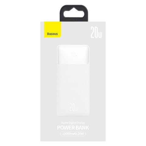 Bipow powerbank z szybkim ładowaniem 10000mAh kabel USB-A microUSB 0.25m biały Bipow powerbank z szybkim ładowaniem 10000mAh kabel USB-A microUSB 0.25m biały