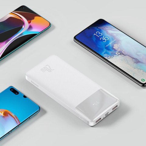 Bipow powerbank z szybkim ładowaniem 10000mAh kabel USB-A microUSB 0.25m biały Bipow powerbank z szybkim ładowaniem 10000mAh kabel USB-A microUSB 0.25m biały