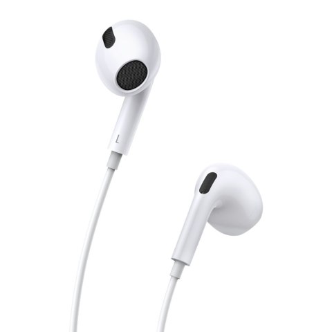Douszne słuchawki na kablu z mikrofonem USB-C Encok C17 białe Douszne słuchawki na kablu z mikrofonem USB-C Encok C17 białe