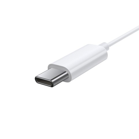 Douszne słuchawki na kablu z mikrofonem USB-C Encok C17 białe Douszne słuchawki na kablu z mikrofonem USB-C Encok C17 białe