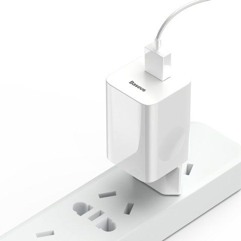 Ładowarka sieciowa zasilacz do kabla USB Quick Charge 3.0 biały Ładowarka sieciowa zasilacz do kabla USB Quick Charge 3.0 biały