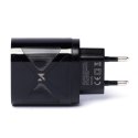 Mała ładowarka GaN 65W z portami USB USB-C QC3.0 PD szybkie ładowanie czarna