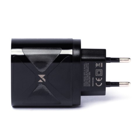 Mała ładowarka GaN 65W z portami USB USB-C QC3.0 PD szybkie ładowanie czarna Mała ładowarka GaN 65W z portami USB USB-C QC3.0 PD szybkie ładowanie czarna