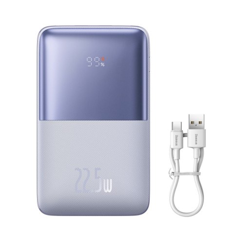 Powerbank Bipow Pro 20000mAh 22.5W z kablem USB USB-C 0.3m fioletowy Powerbank Bipow Pro 20000mAh 22.5W z kablem USB USB-C 0.3m fioletowy