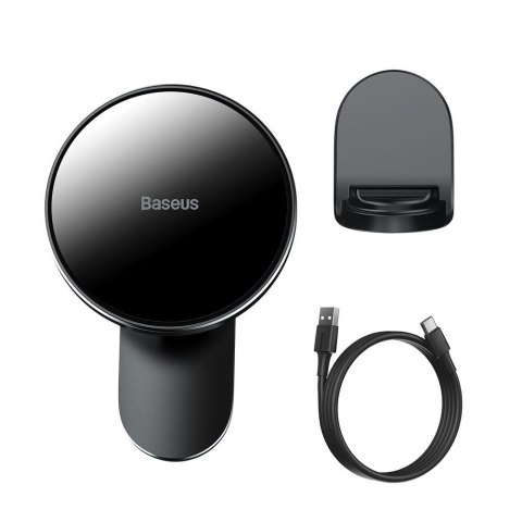 Samochodowy uchwyt magnetyczny indukcyjna ładowarka Qi 15W MagSafe do iPhone czarny Samochodowy uchwyt magnetyczny indukcyjna ładowarka Qi 15W MagSafe do iPhone czarny