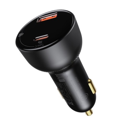 Szybka ładowarka samochodowa Superme USB USB-C PPS QC PD + kabel 1m czarny Szybka ładowarka samochodowa Superme USB USB-C PPS QC PD + kabel 1m czarny