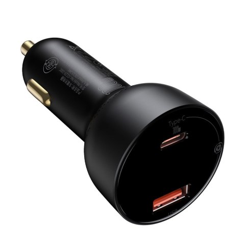 Szybka ładowarka samochodowa Superme USB USB-C PPS QC PD + kabel 1m czarny Szybka ładowarka samochodowa Superme USB USB-C PPS QC PD + kabel 1m czarny