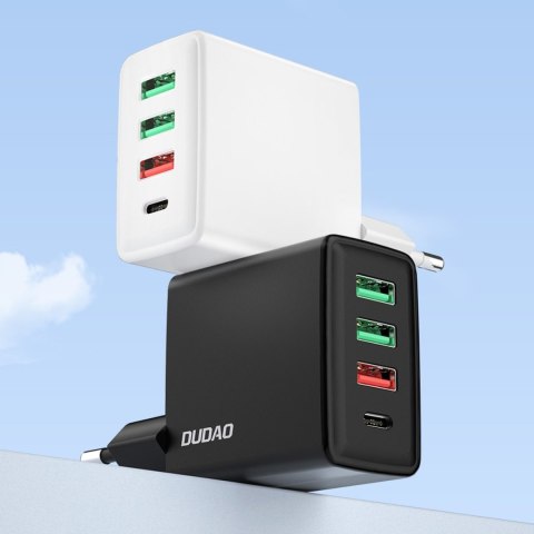 Szybka ładowarka sieciowa 3x USB + 1x USB-C 20W PD QC 3.0 biały Szybka ładowarka sieciowa 3x USB + 1x USB-C 20W PD QC 3.0 biały
