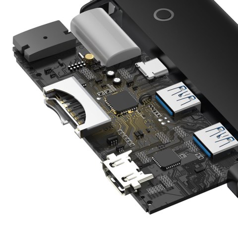 Wielofunkcyjny HUB Lite Series USB-C 2x USB PD HDMI SD/TF czarny Wielofunkcyjny HUB Lite Series USB-C 2x USB PD HDMI SD/TF czarny