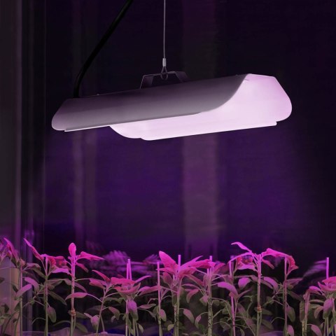 Lampa do wzrostu uprawy roślin pełne spektrum 25 x 12 cm 68 LED 50 W srebrna Lampa do wzrostu uprawy roślin pełne spektrum 25 x 12 cm 68 LED 50 W srebrna