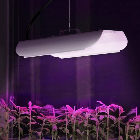 Lampa do wzrostu uprawy roślin pełne spektrum 25 x 17 cm 136 LED 100 W srebrna Lampa do wzrostu uprawy roślin pełne spektrum 25 x 17 cm 136 LED 100 W srebrna