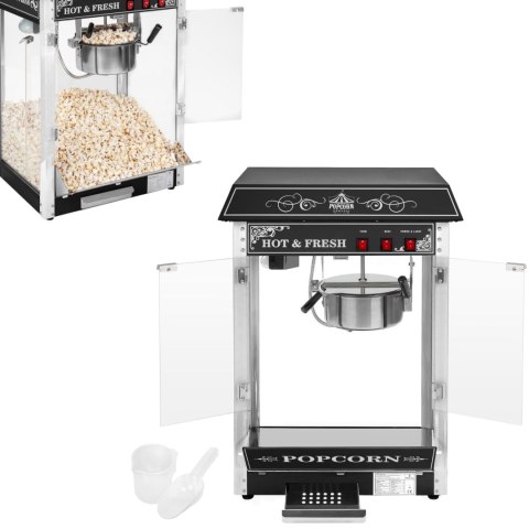 Profesjonalna wydajna maszyna do popcornu nastawna 230V 1.6kW czarna Profesjonalna wydajna maszyna do popcornu nastawna 230V 1.6kW czarna