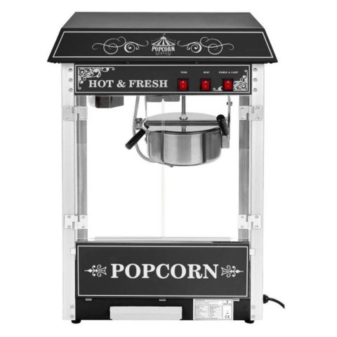 Profesjonalna wydajna maszyna do popcornu nastawna 230V 1.6kW czarna Profesjonalna wydajna maszyna do popcornu nastawna 230V 1.6kW czarna
