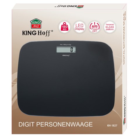 WAGA ŁAZIENKOWA do 180 kg KINGHOFF KH-1827 WAGA ŁAZIENKOWA do 180 kg KINGHOFF KH-1827