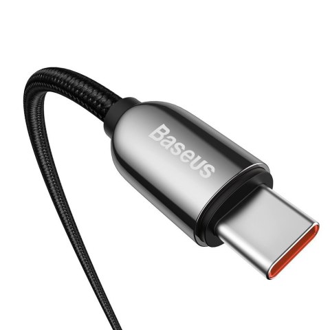 Kabel przewód USB-C z miernikiem mocy Power Delivery 100W 20V 5A 1m czarny Kabel przewód USB-C z miernikiem mocy Power Delivery 100W 20V 5A 1m czarny