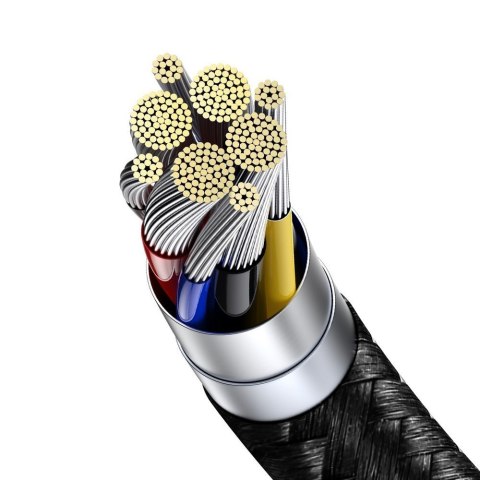 Kabel przewód USB-C z miernikiem mocy Power Delivery 100W 20V 5A 1m czarny Kabel przewód USB-C z miernikiem mocy Power Delivery 100W 20V 5A 1m czarny