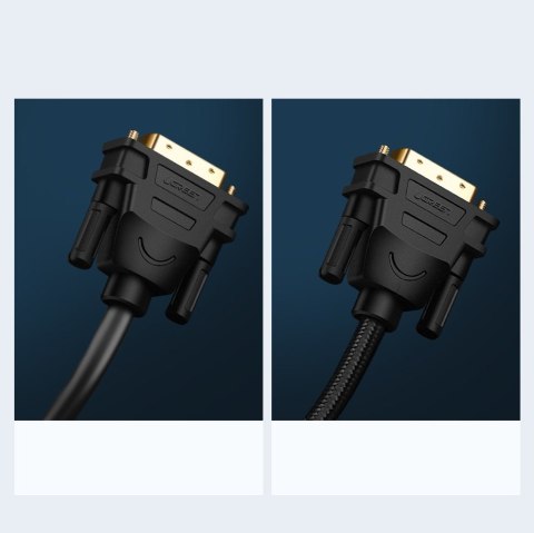 Kabel przewód przejściówka HDMI - DVI 4K 60Hz 30AWG 1m czarny Kabel przewód przejściówka HDMI - DVI 4K 60Hz 30AWG 1m czarny