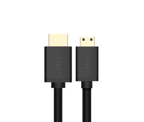Kabel przewód przejściówka HDMI - mini HDMI 2.0v 4K 60Hz 30AWG 1.5m czarny Kabel przewód przejściówka HDMI - mini HDMI 2.0v 4K 60Hz 30AWG 1.5m czarny