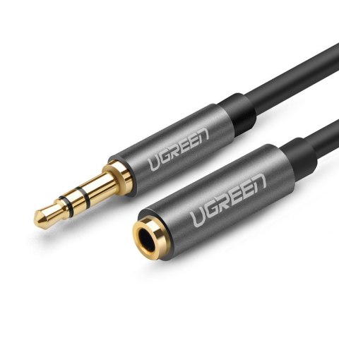 Przewód kabel przedłużacz do słuchawek AUX 3.5mm mini jack 3m srebrny Przewód kabel przedłużacz do słuchawek AUX 3.5mm mini jack 3m srebrny