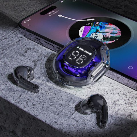 Słuchawki bezprzewodowe z etui T8 Bluetooth TWS czarne Słuchawki bezprzewodowe z etui T8 Bluetooth TWS czarne