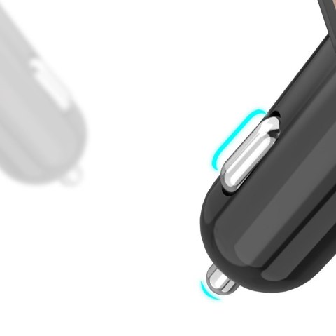 Transmiter FM MP3 Bluetooth ładowarka samochodowa 2x USB czarny Transmiter FM MP3 Bluetooth ładowarka samochodowa 2x USB czarny