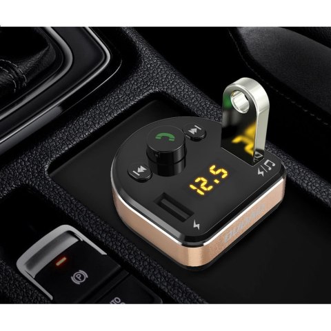 Transmiter FM MP3 Bluetooth ładowarka samochodowa 2x USB czarny Transmiter FM MP3 Bluetooth ładowarka samochodowa 2x USB czarny