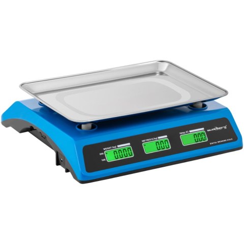Waga sklepowa kontrolna LCD 34 x 24 cm 40 kg / 2 g niebieska Waga sklepowa kontrolna LCD 34 x 24 cm 40 kg / 2 g niebieska