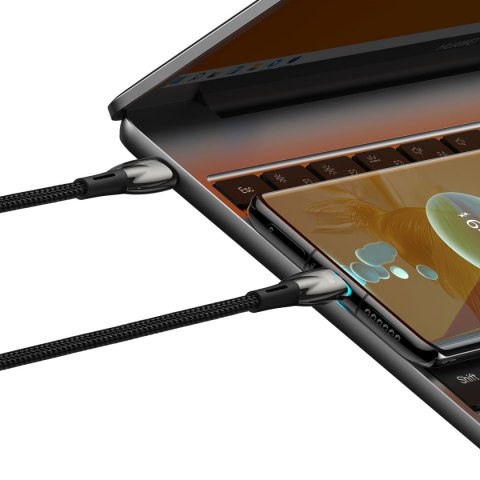 Wytrzymały elastyczny kabel do szybkiego ładowania USB-C 100W 1m czarny Wytrzymały elastyczny kabel do szybkiego ładowania USB-C 100W 1m czarny
