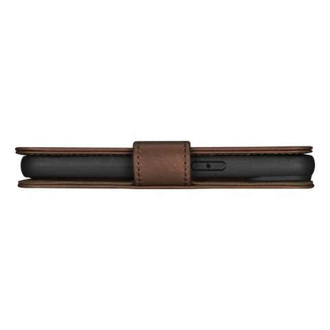 2w1 etui skórzany pokrowiec z klapką iPhone 14 Anti-RFID Oil Wax Wallet Case ciemno-brązowy 2w1 etui skórzany pokrowiec z klapką iPhone 14 Anti-RFID Oil Wax Wallet Case ciemno-brązowy