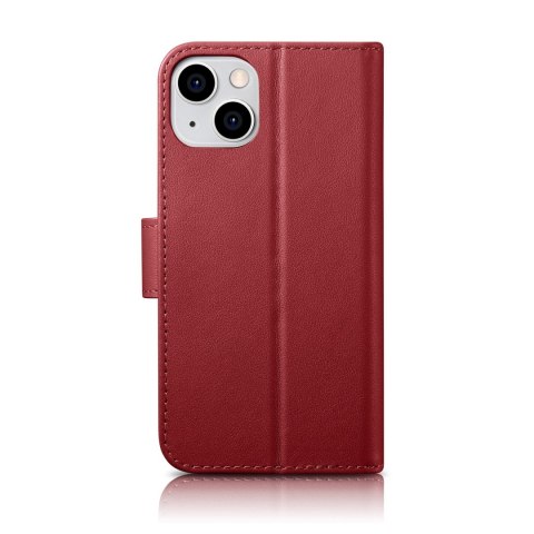 2w1 etui skórzany pokrowiec z klapką iPhone 14 Anti-RFID Wallet Case czerwony 2w1 etui skórzany pokrowiec z klapką iPhone 14 Anti-RFID Wallet Case czerwony