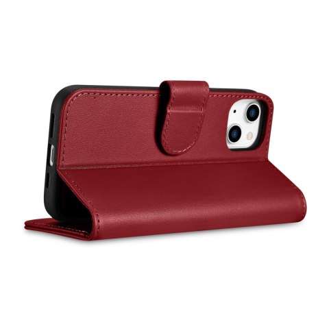 2w1 etui skórzany pokrowiec z klapką iPhone 14 Anti-RFID Wallet Case czerwony 2w1 etui skórzany pokrowiec z klapką iPhone 14 Anti-RFID Wallet Case czerwony