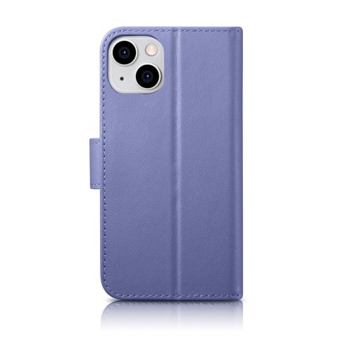2w1 etui skórzany pokrowiec z klapką iPhone 14 Anti-RFID Wallet Case jasnofioletowy 2w1 etui skórzany pokrowiec z klapką iPhone 14 Anti-RFID Wallet Case jasnofioletowy