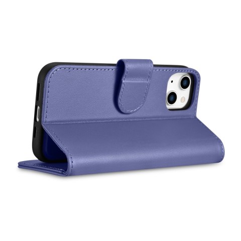 2w1 etui skórzany pokrowiec z klapką iPhone 14 Anti-RFID Wallet Case jasnofioletowy 2w1 etui skórzany pokrowiec z klapką iPhone 14 Anti-RFID Wallet Case jasnofioletowy