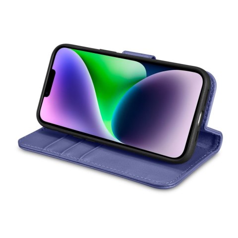 2w1 etui skórzany pokrowiec z klapką iPhone 14 Anti-RFID Wallet Case jasnofioletowy 2w1 etui skórzany pokrowiec z klapką iPhone 14 Anti-RFID Wallet Case jasnofioletowy