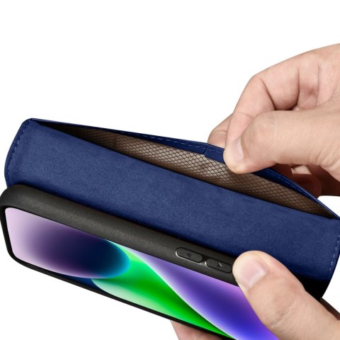 2w1 etui skórzany pokrowiec z klapką iPhone 14 Anti-RFID Wallet Case niebieski 2w1 etui skórzany pokrowiec z klapką iPhone 14 Anti-RFID Wallet Case niebieski