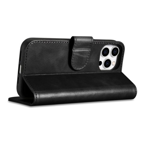 2w1 etui skórzany pokrowiec z klapką iPhone 14 Pro Anti-RFID Oil Wax Wallet Case czarny 2w1 etui skórzany pokrowiec z klapką iPhone 14 Pro Anti-RFID Oil Wax Wallet Case czarny