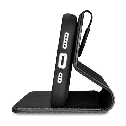 2w1 etui skórzany pokrowiec z klapką iPhone 14 Pro Anti-RFID Oil Wax Wallet Case czarny 2w1 etui skórzany pokrowiec z klapką iPhone 14 Pro Anti-RFID Oil Wax Wallet Case czarny