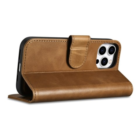 2w1 etui skórzany pokrowiec z klapką iPhone 14 Pro Anti-RFID Oil Wax Wallet Case jasno-brązowy 2w1 etui skórzany pokrowiec z klapką iPhone 14 Pro Anti-RFID Oil Wax Wallet Case jasno-brązowy